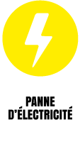 Icône pour les pannes d'électricité