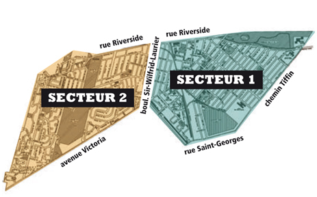 Carte indiquant les secteurs des collectes