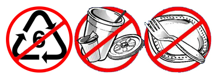 Types de plastique interdit dans le recyclage