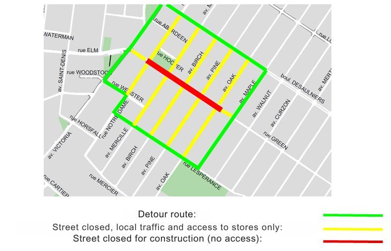 Detour route