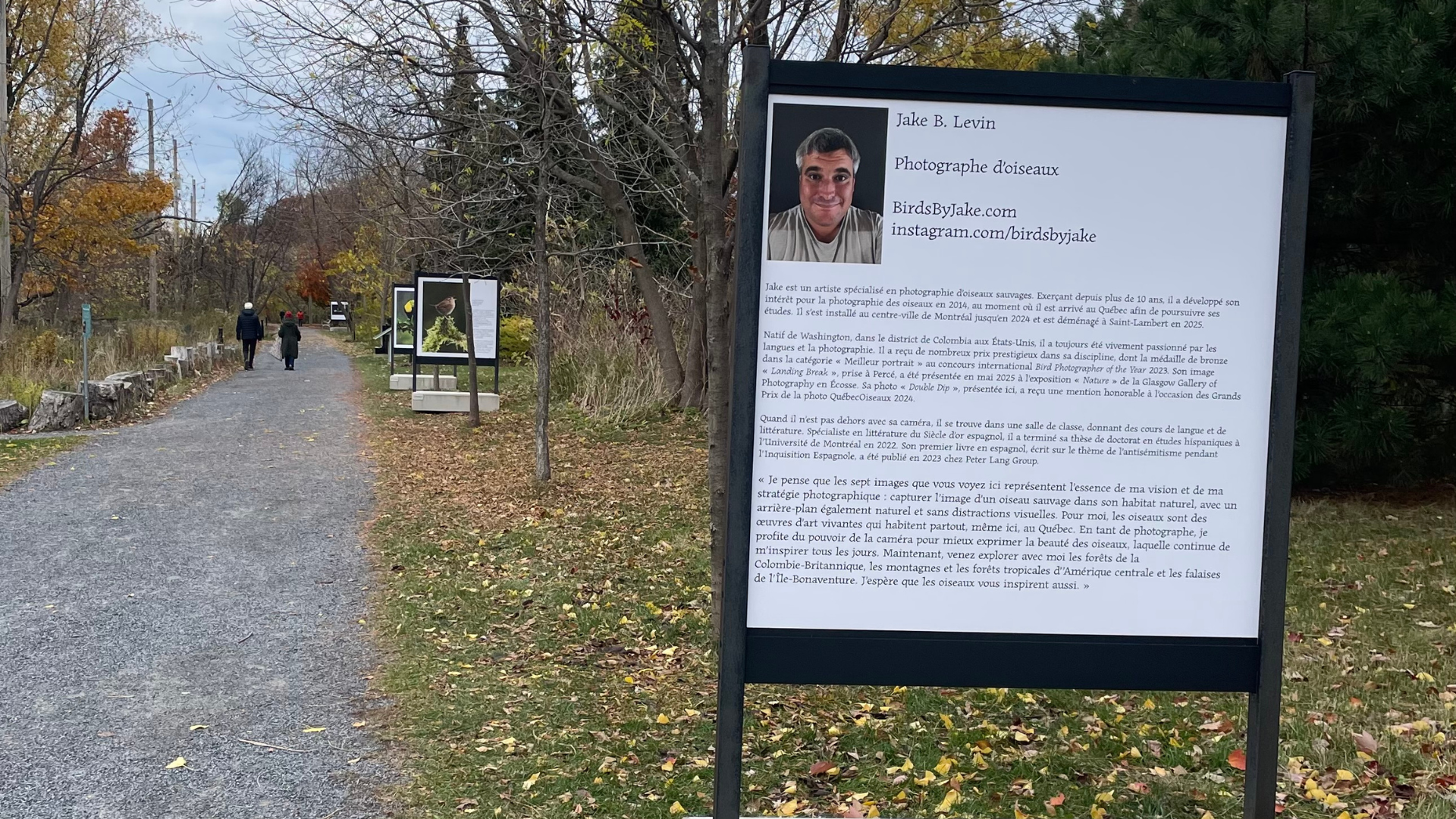 Une nouvelle exposition de photographies extérieures au parc de la Coulée-Verte