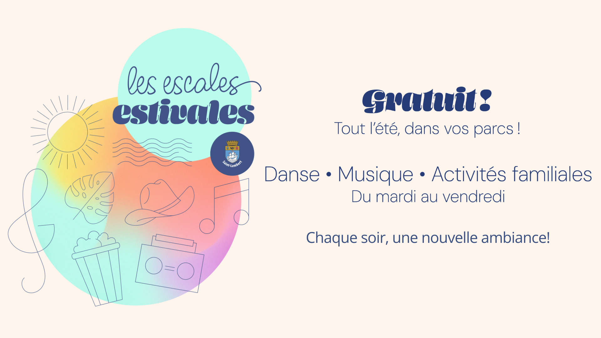 Zumba, danse, musique et soirées familiales : faites escale dans vos parcs pour des soirées animées tout l’été!